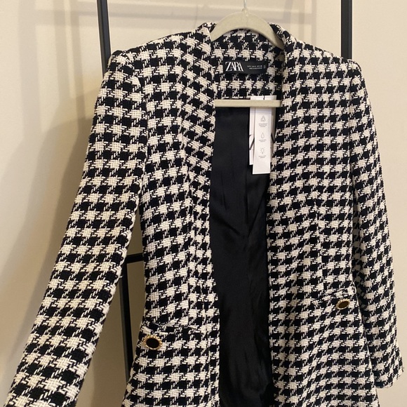 ✨NWT✨ ZARA Houndstooth Blazer - Picture 5 of 8